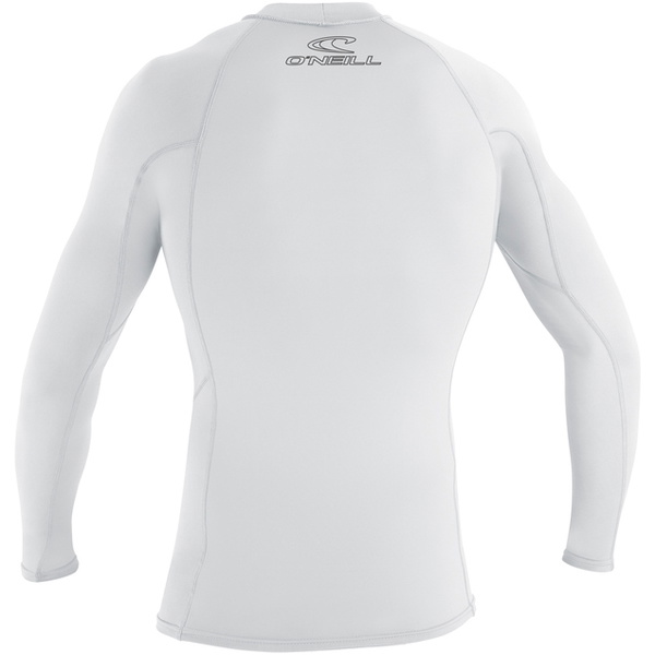 2026 O'Neill Mens Basic Skins Long Sleeve Crew Rash Vest 3342 - White